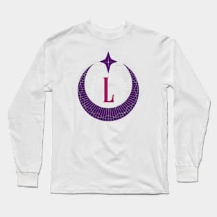 L - Moon Monogram Long Sleeve T-Shirt